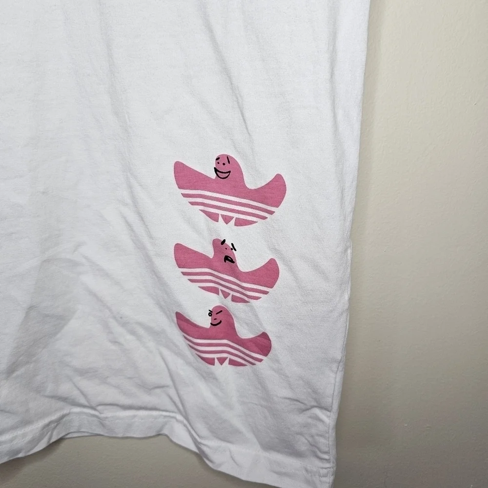 Adidas G Shmoofoil T-Shirt - White/Rose Tone Size Small